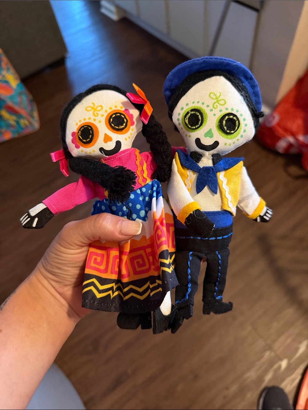 Target Day of the Dead Plush Doll Pair - Pink & Blue
